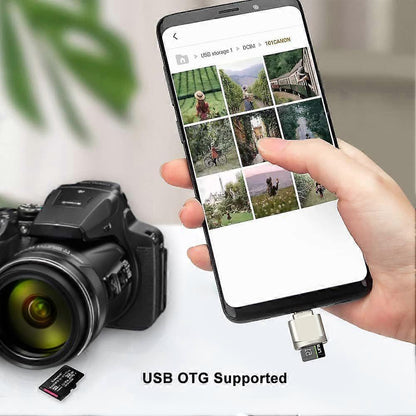 USB C to SD/TF Card Reader, Micro SD Memory Card Reader Adapter V1263-JX-4748