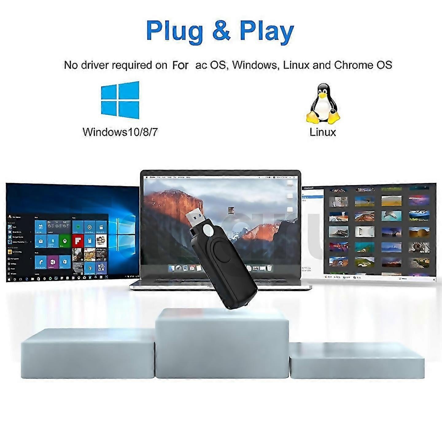 USB 3.0 OTG Card Reader, Micro SD TF Memory Adapter for Android V1263-JX-4749