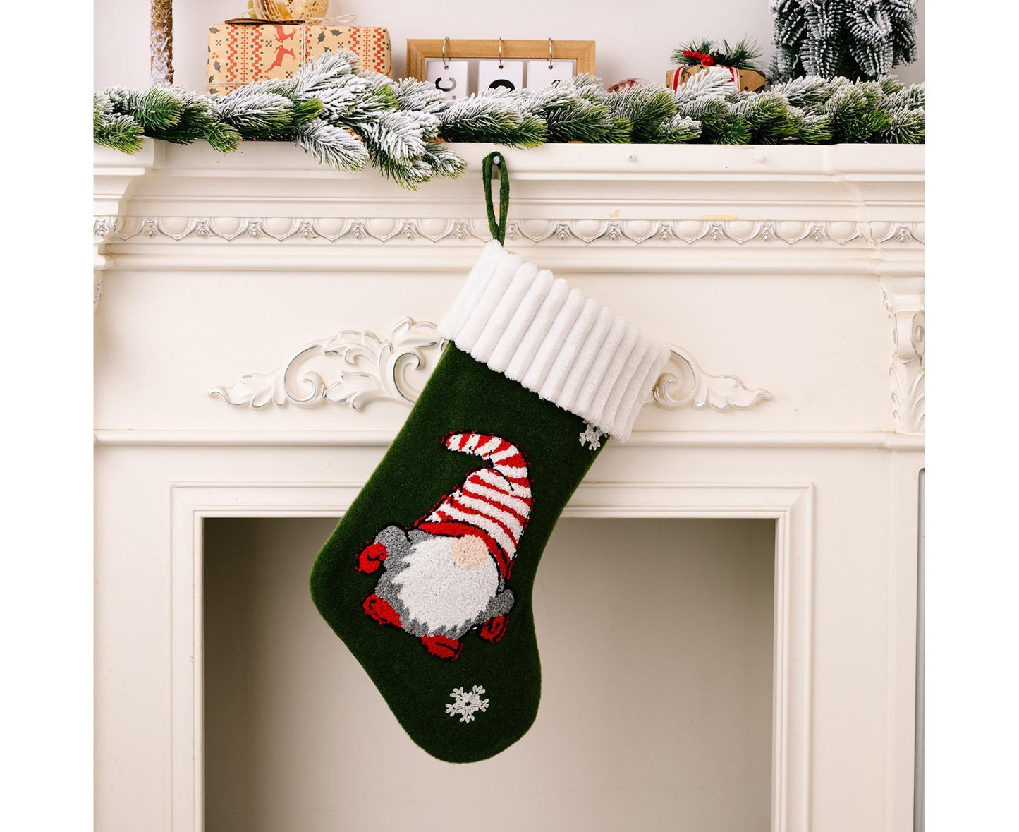 Christmas Stocking Hat babies Gift Bag-Green V1263-JX-475