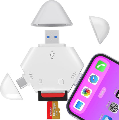 SD Card Reader for iPhone, USB Type-C Triangle TF Memory Adapter V1263-JX-4750