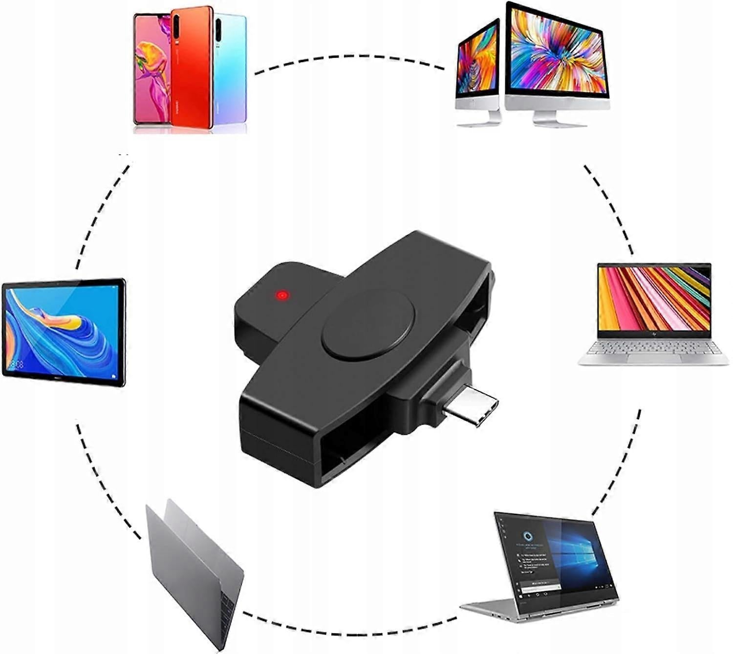 Driver Card Reader USB Adapter, Plug & Play ID/Access Cards V1263-JX-4752