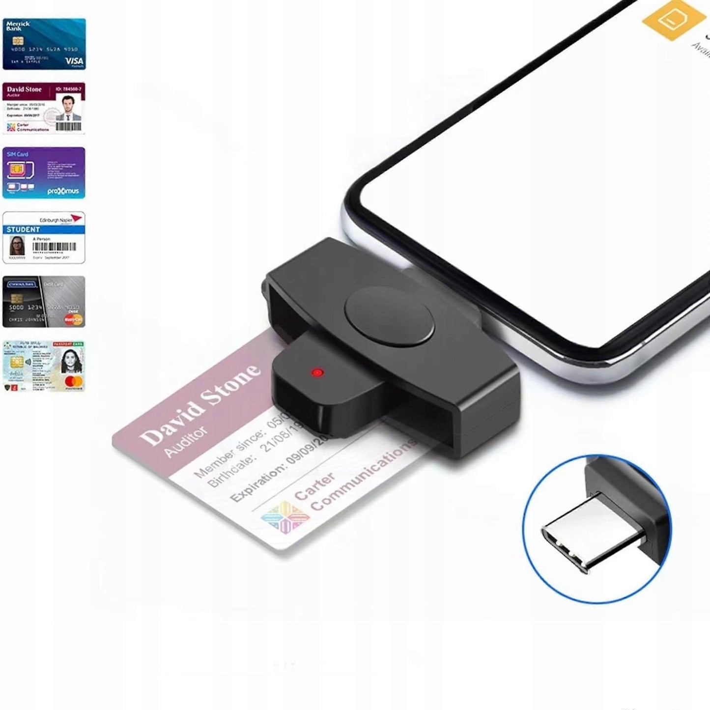 Driver Card Reader USB Adapter, Plug & Play ID/Access Cards V1263-JX-4752