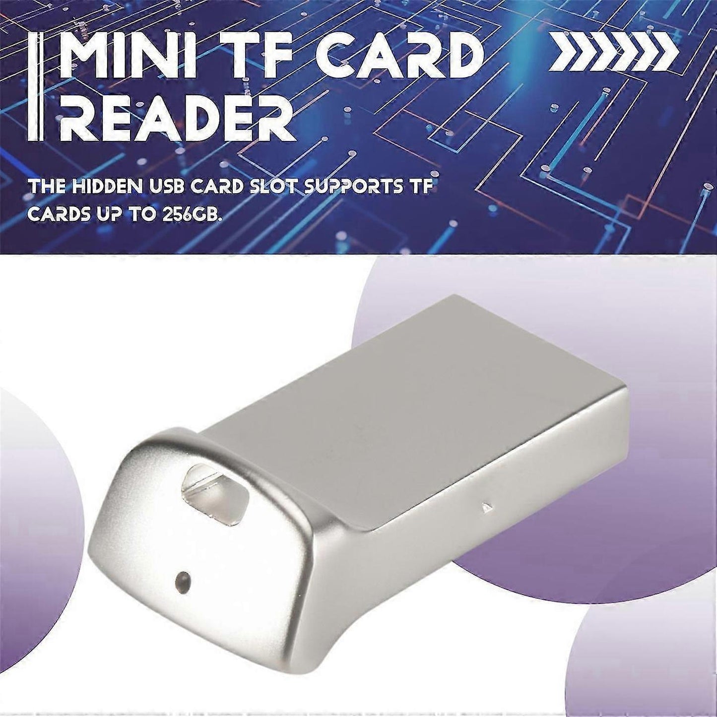 Mini TF Card Reader USB Adapter with LED Indicator for Computer V1263-JX-4753