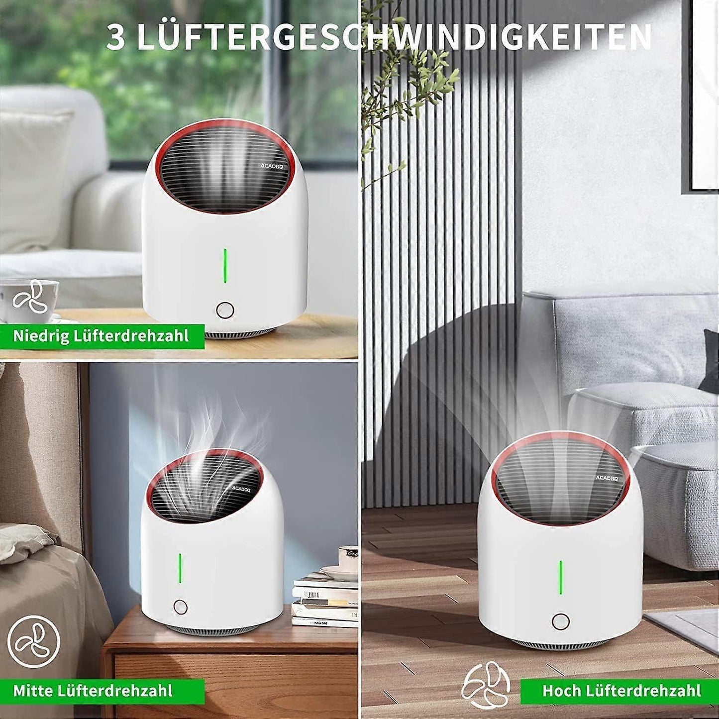 Quiet Air Purifier for Smoking Room, Apartment Room Air Filter V1263-JX-4764