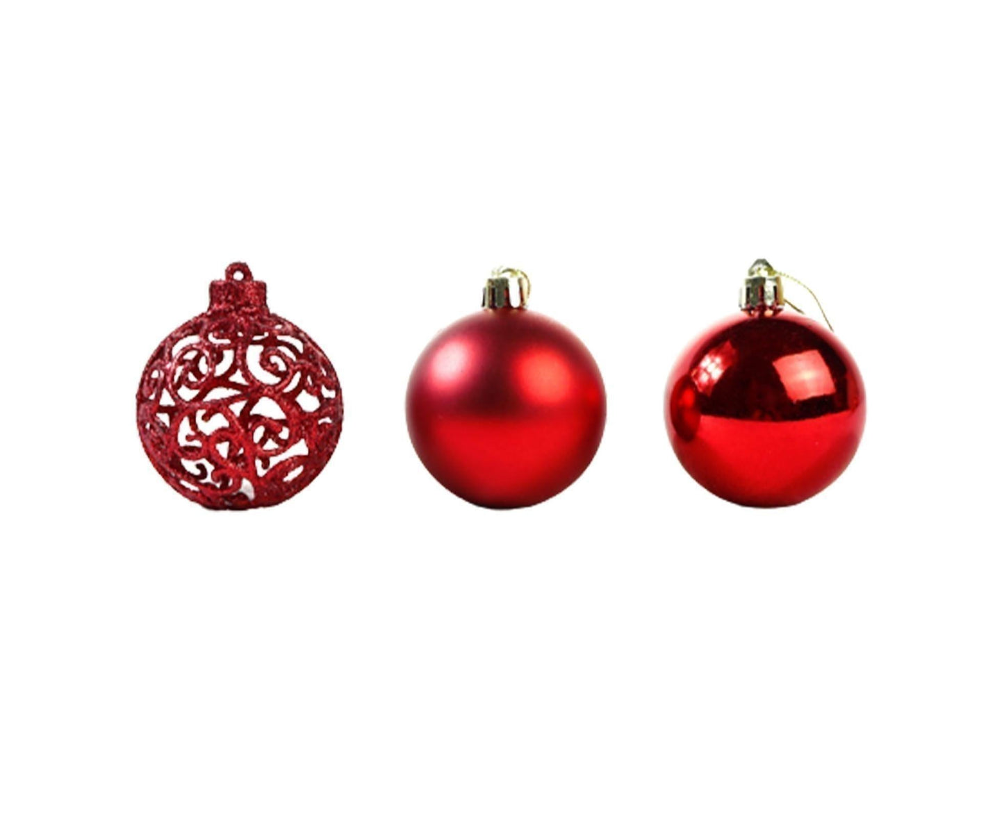 6Pcs 8cm Xmas Tree Pendant-Red 8 cm V1263-JX-477