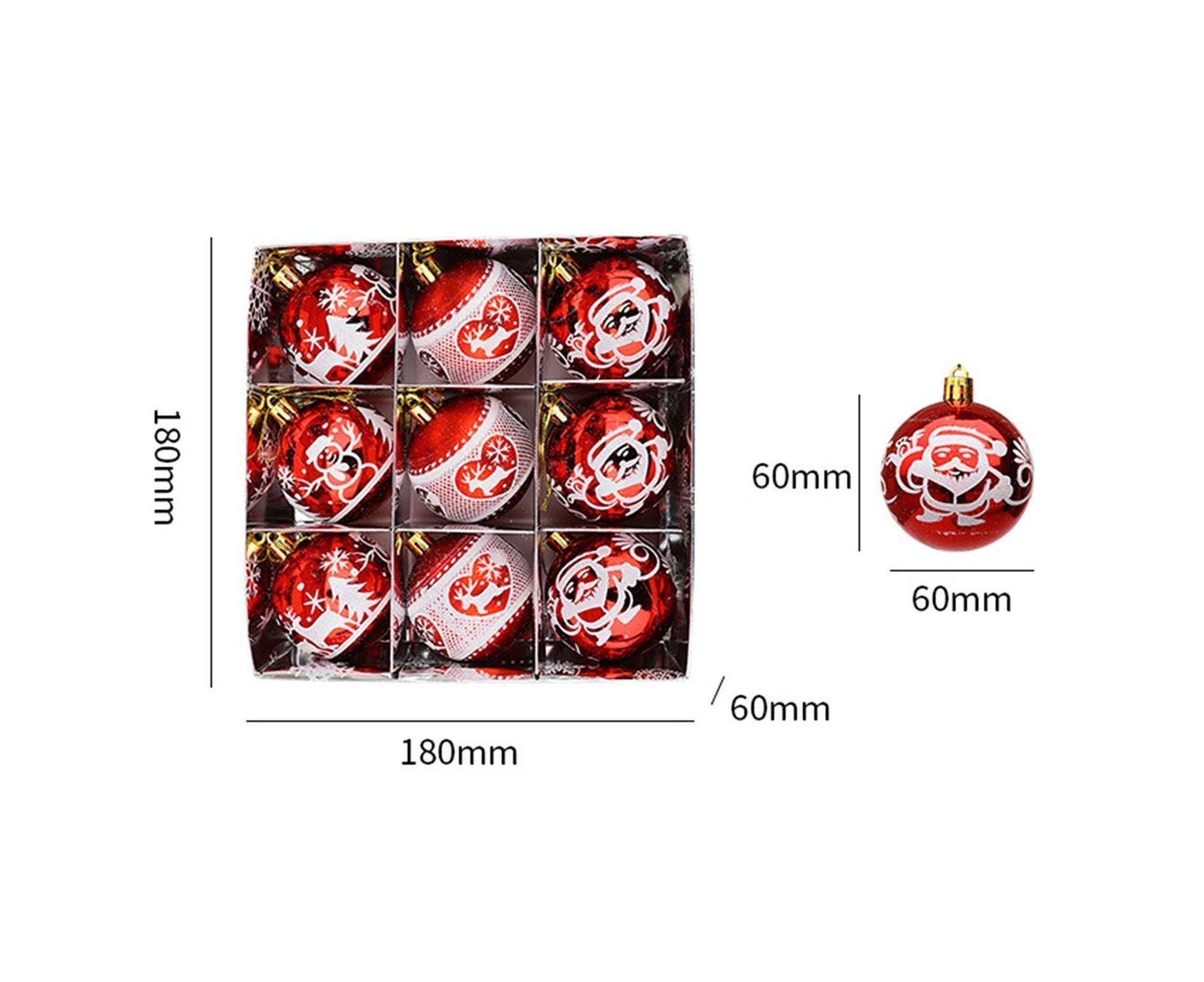 Christmas Ball Pendant for Christmas-Red V1263-JX-478