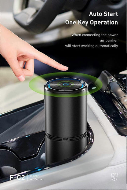 Car Air Purifier Ionizer for Smokers, Compact Ionic Air Cleaner V1263-JX-4780