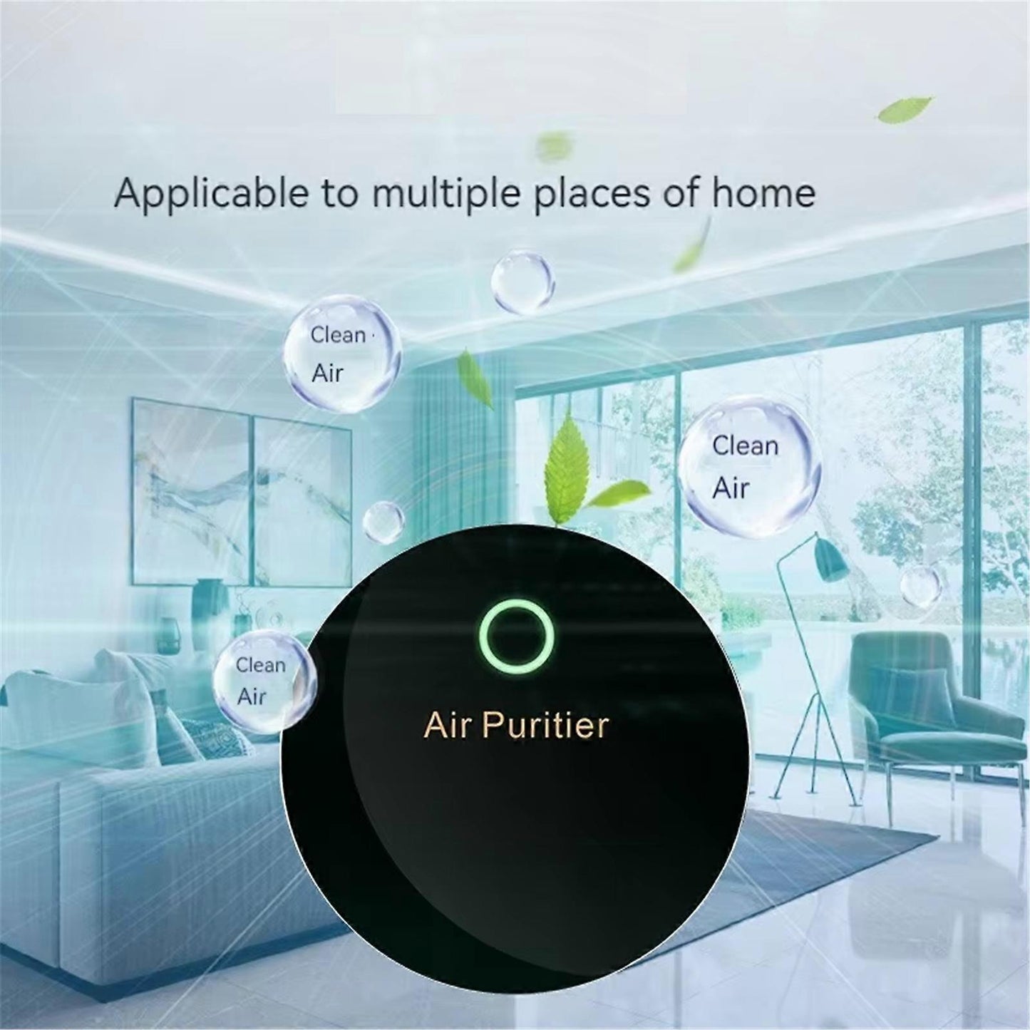 USB Rechargeable Small Air Purifier for Desk & Car, Compact Air Cleaner V1263-JX-4783
