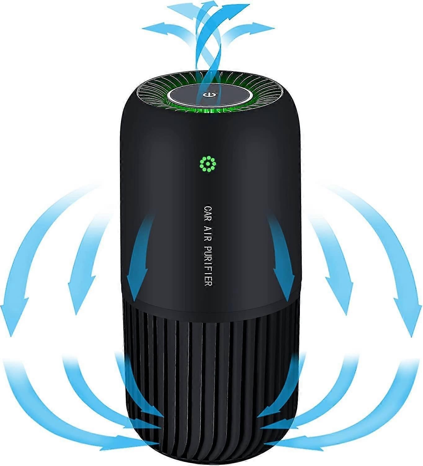 Air Purifier with Filter Removes Smoke Dust for Car & Office Use - Black V1263-JX-4789