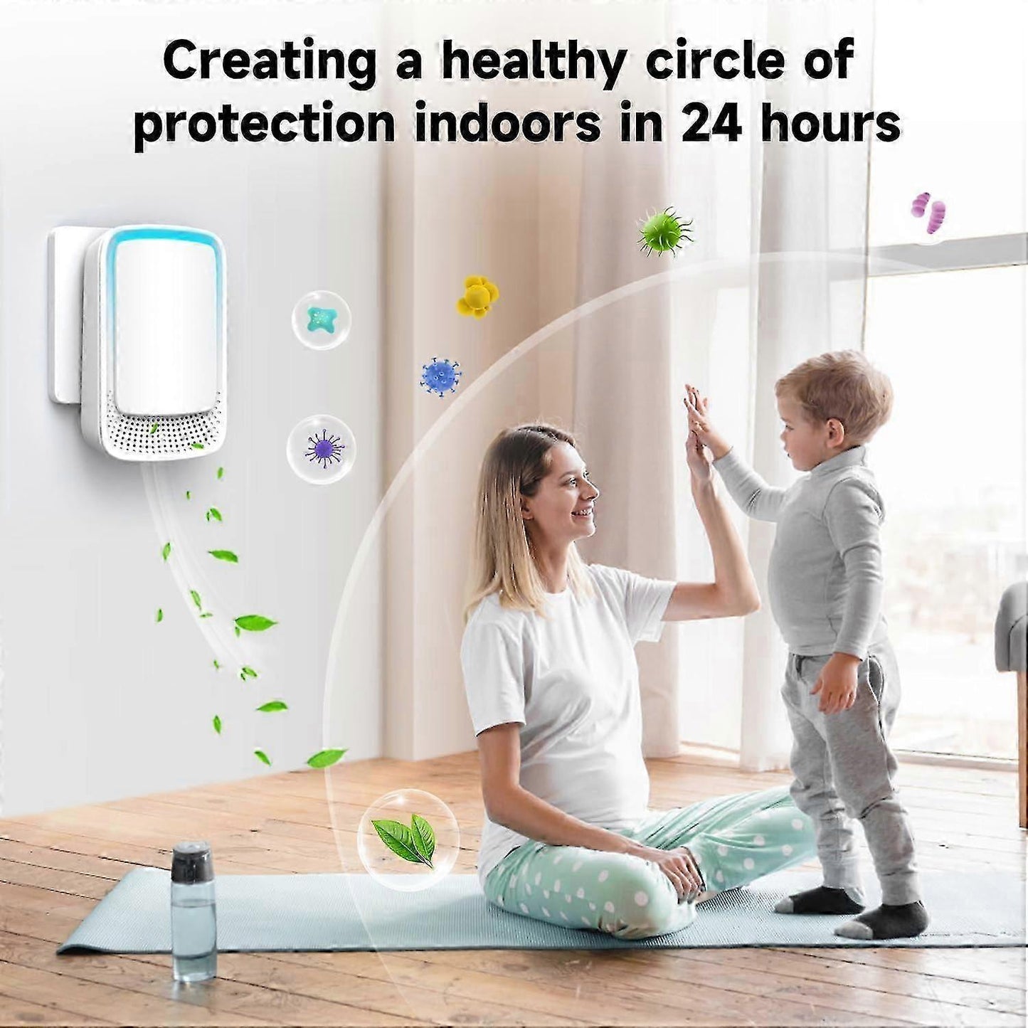 Plug-in Negative Ion Mini Air Purifier for Bedroom & Home Odor & Smoke Removal V1263-JX-4791