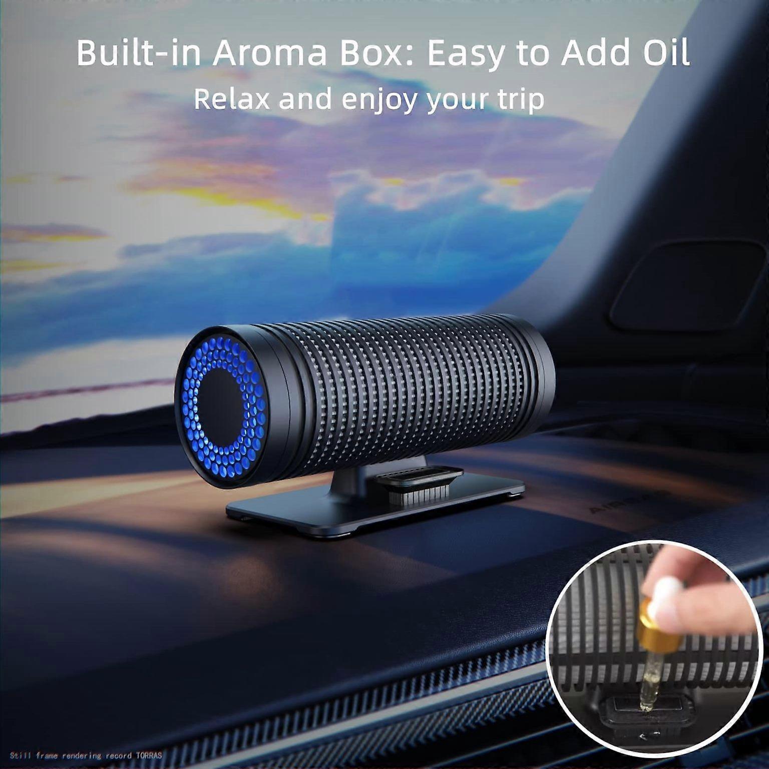 Car Air Purifier with True HEPA Filter - Portable Odor & Smoke Cleaner V1263-JX-4796