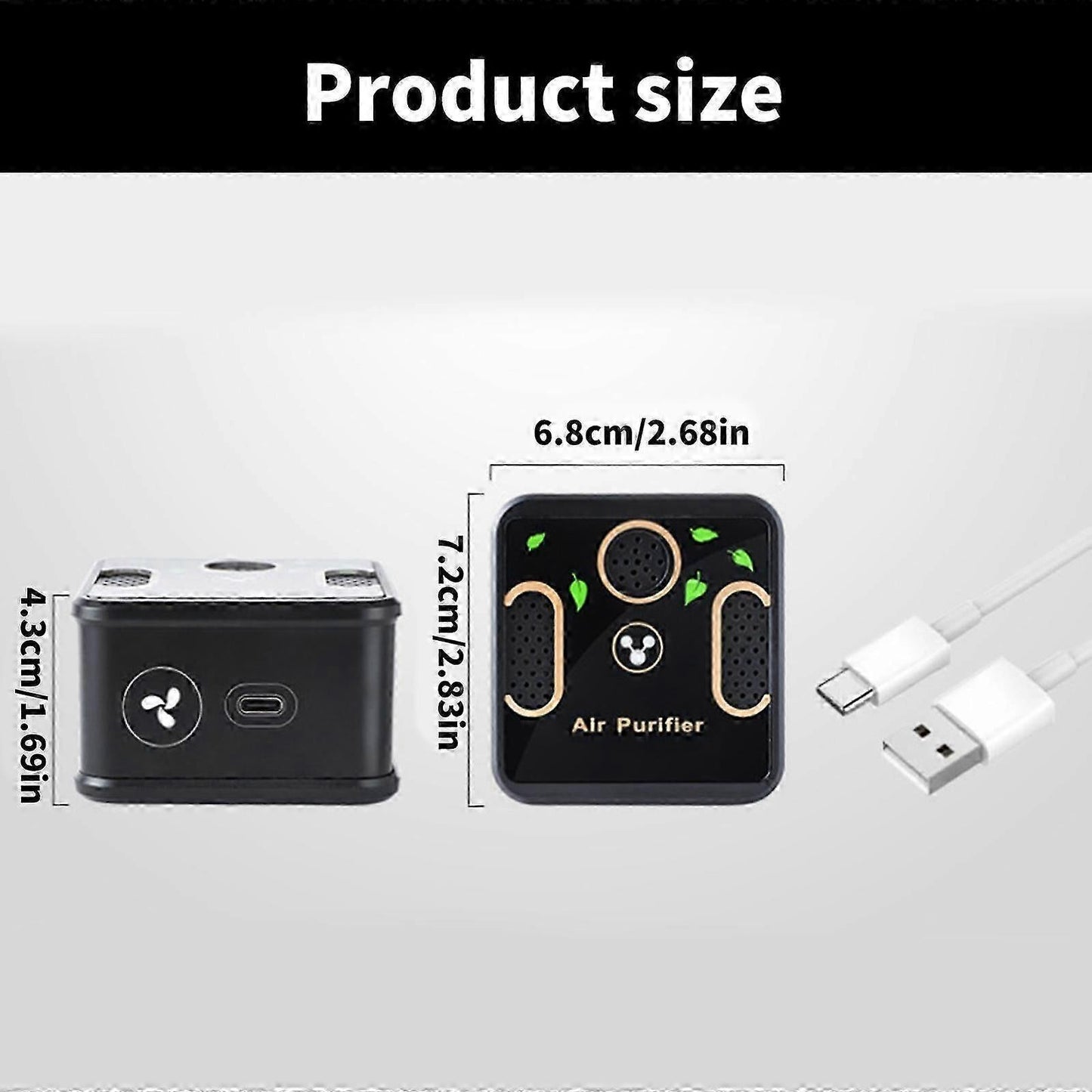 Small Kitchen Air Purifier Machine Compact Air Cleaner Model V1263-JX-4799