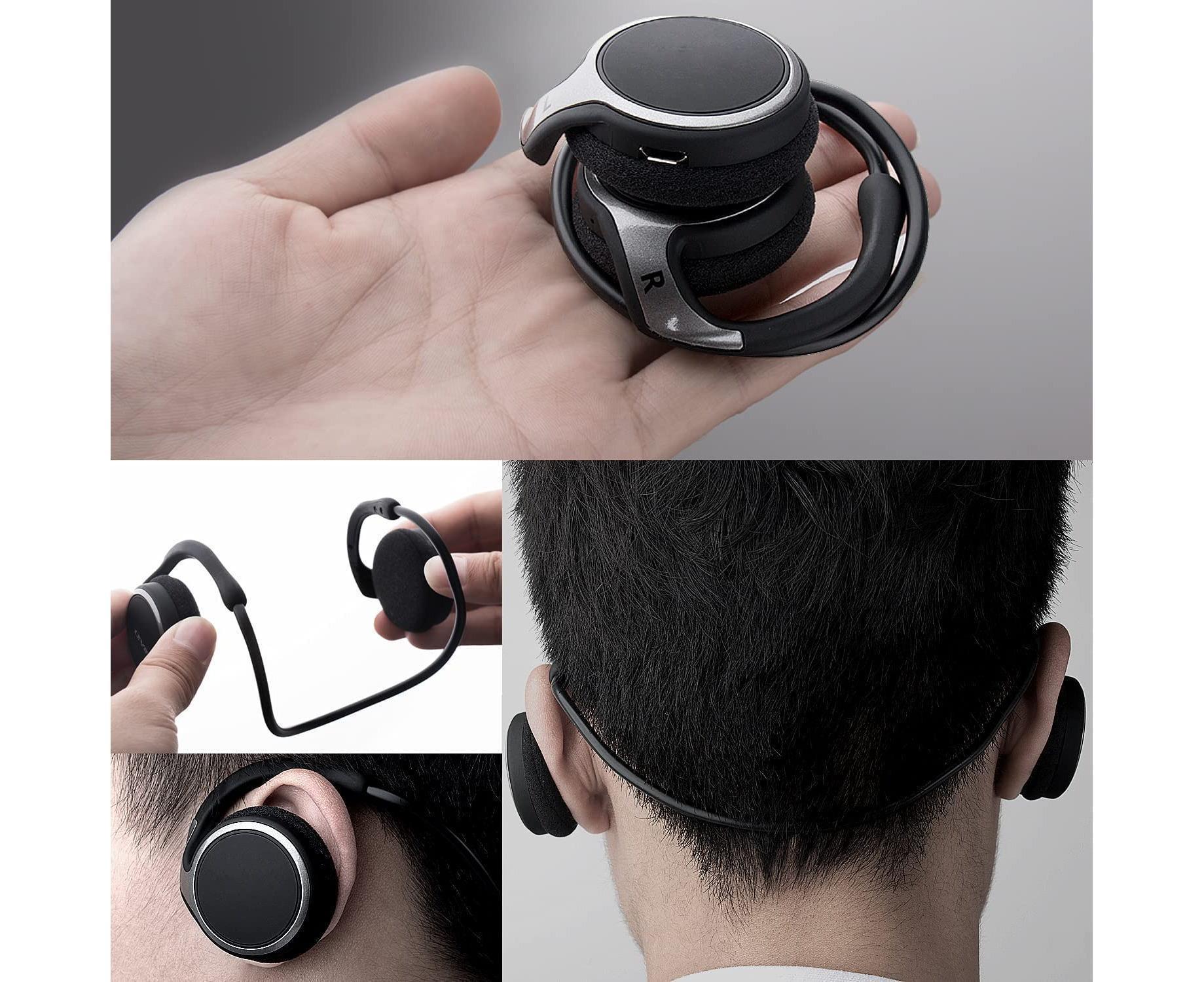 Bluetooth Headphones - Wrap Around Head - Foldable Sports Wireless Headset with Mic V1263-JX-48