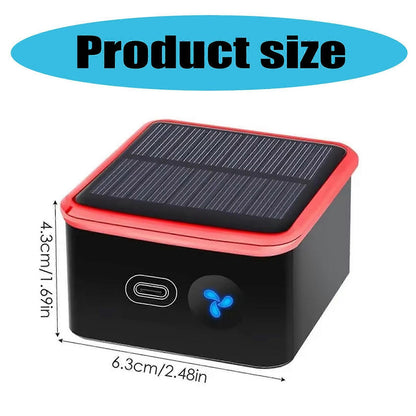 Rechargeable Solar Air Purifier for Desk, Car, Kitchen - Red, ABS Texture V1263-JX-4805
