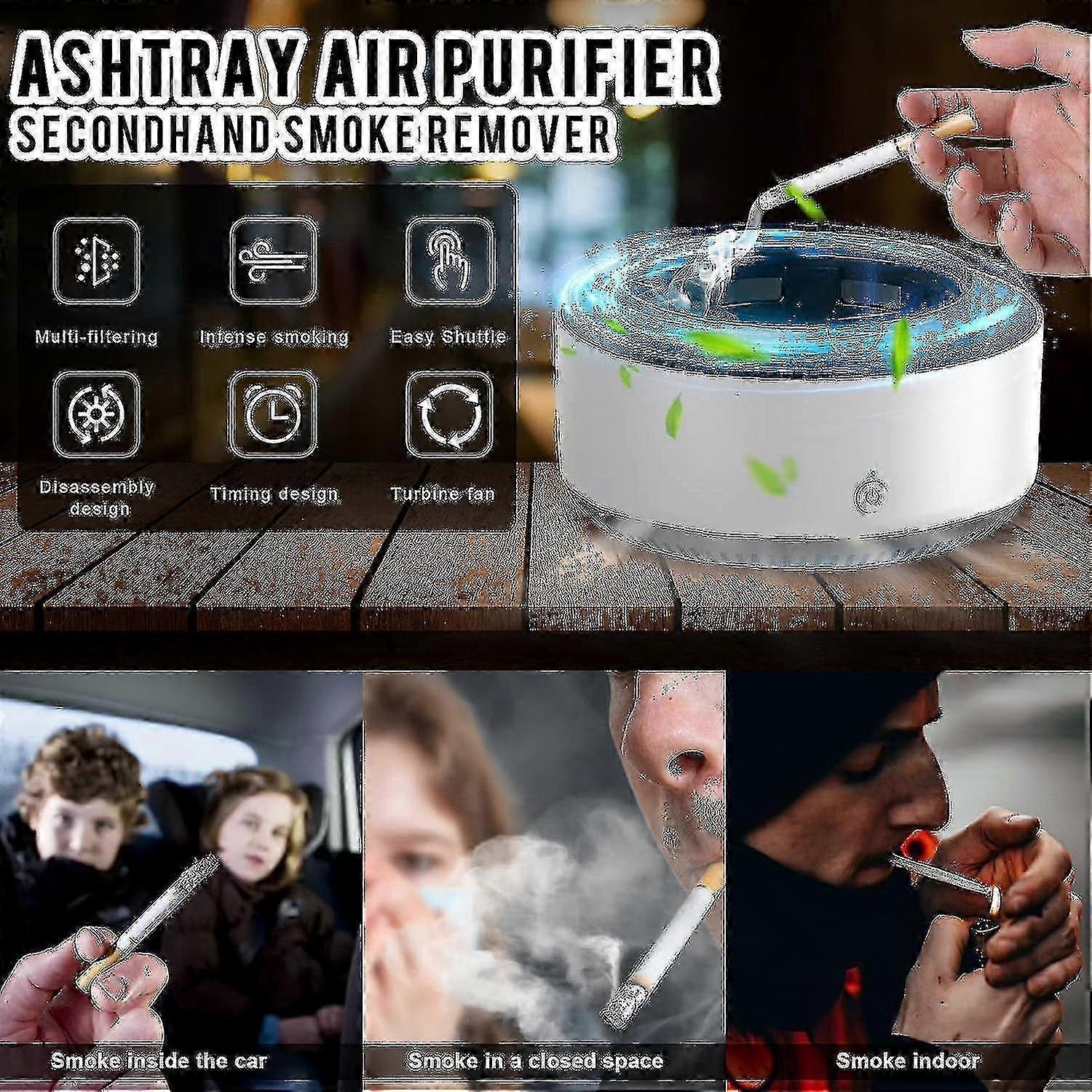 Smokeless Ashtray Air Purifier with Negative Ion for Car & Home Use V1263-JX-4811