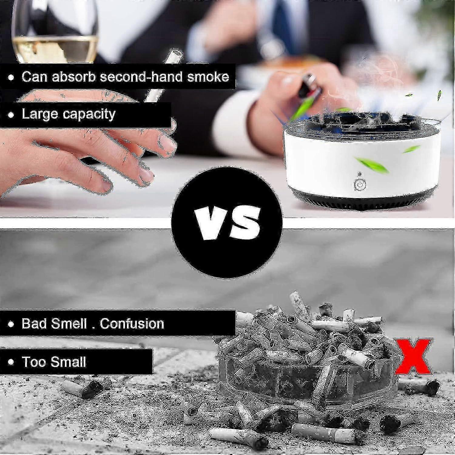 Smokeless Ashtray Air Purifier with Negative Ion for Car & Home Use V1263-JX-4811