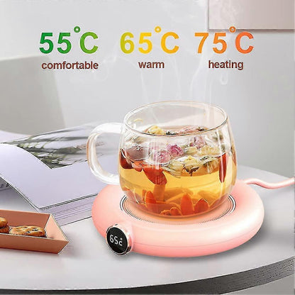 Rose USB Coffee Mug Warmer, 3 Temp Electric Cup Warmer V1263-JX-4820