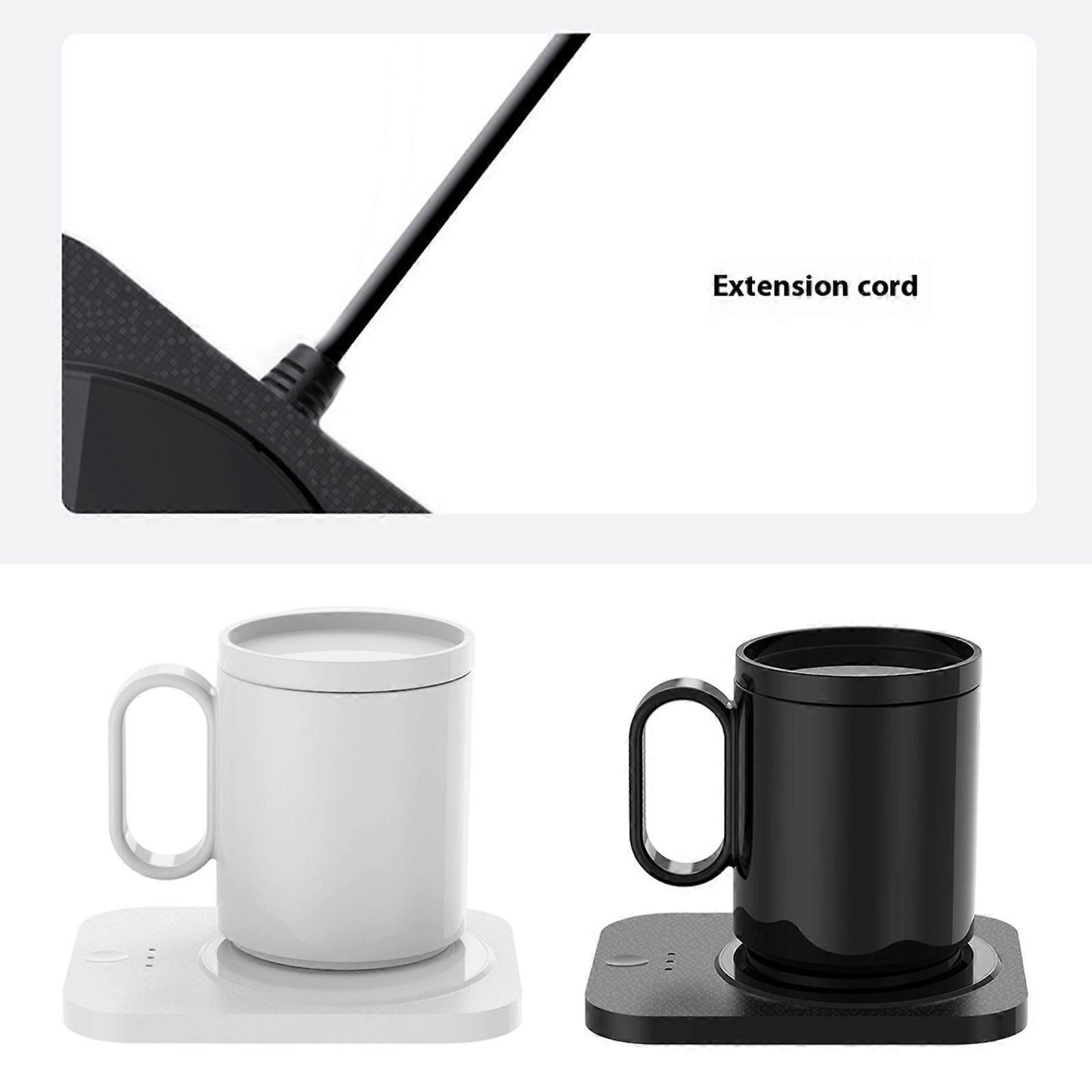 White Electric Coffee Mug Warmer, 55degree Constant Temp Cup Warmer V1263-JX-4828
