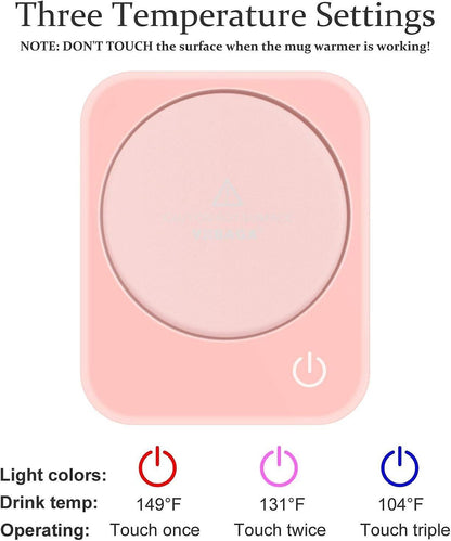 Pink Coffee Mug Warmer Set for Office Supplies V1263-JX-4836