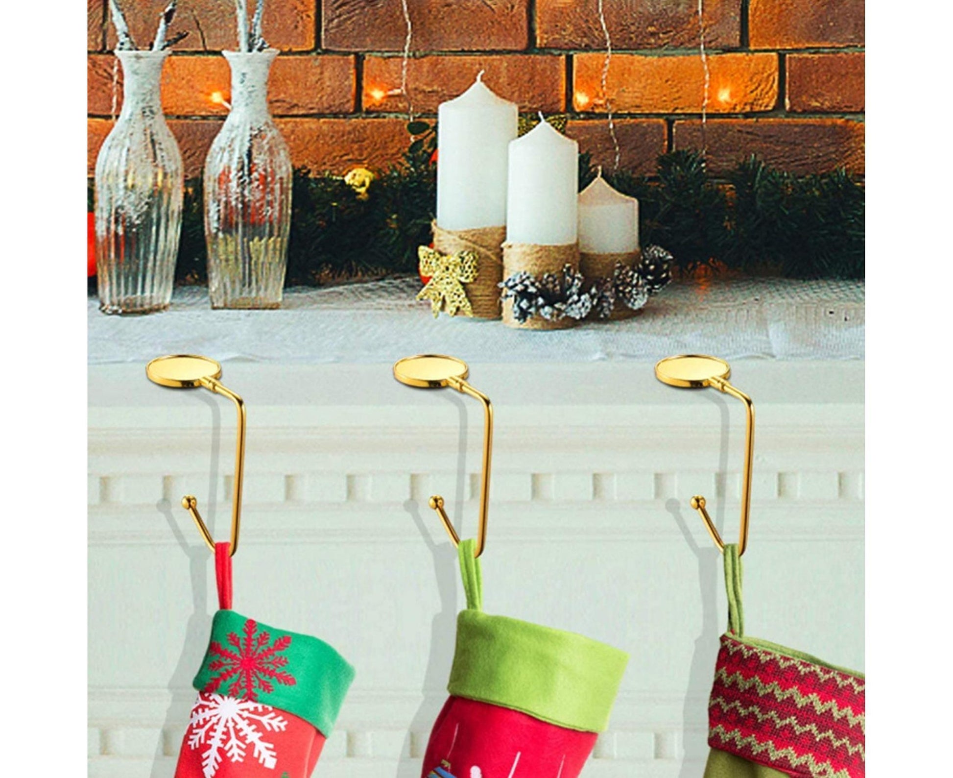 4Pcs Christmas Hook for Home-Golden V1263-JX-484