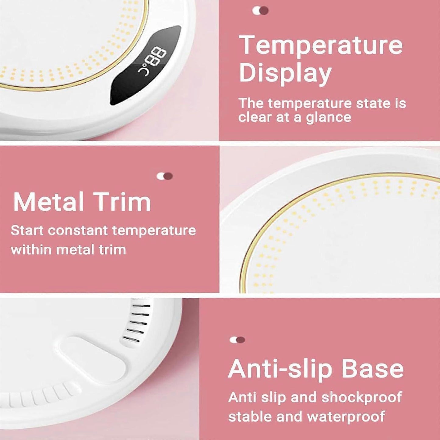 Coffee Mug Warmer with Auto Shut Off, 3 Temp Settings V1263-JX-4841