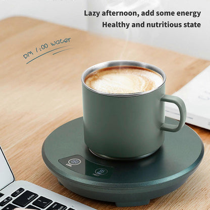 Green Coffee Mug Warmer 55degree for Desk or Home Use V1263-JX-4847