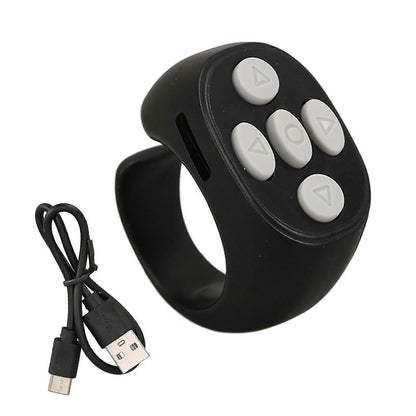 Bluetooth 5.3 Wireless Smart Ring Controller - Black V1263-JX-4852