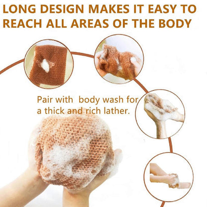 African Exfoliating Net Bath Sponge, Nylon Body Scrubber 30*80cm V1263-JX-4853