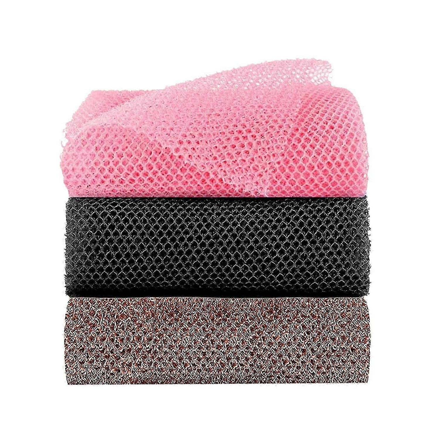 3pcs African Net Sponge, Bath Body Scrubber, Exfoliating Net V1263-JX-4854