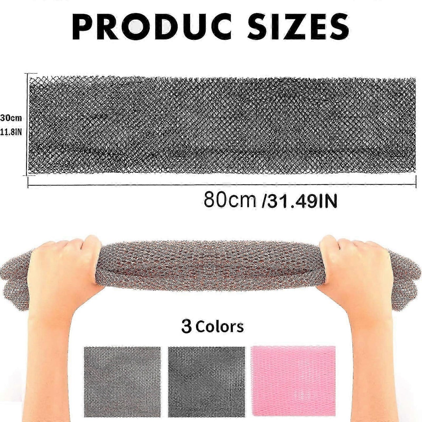 3pcs African Net Sponge, Bath Body Scrubber, Exfoliating Net V1263-JX-4854