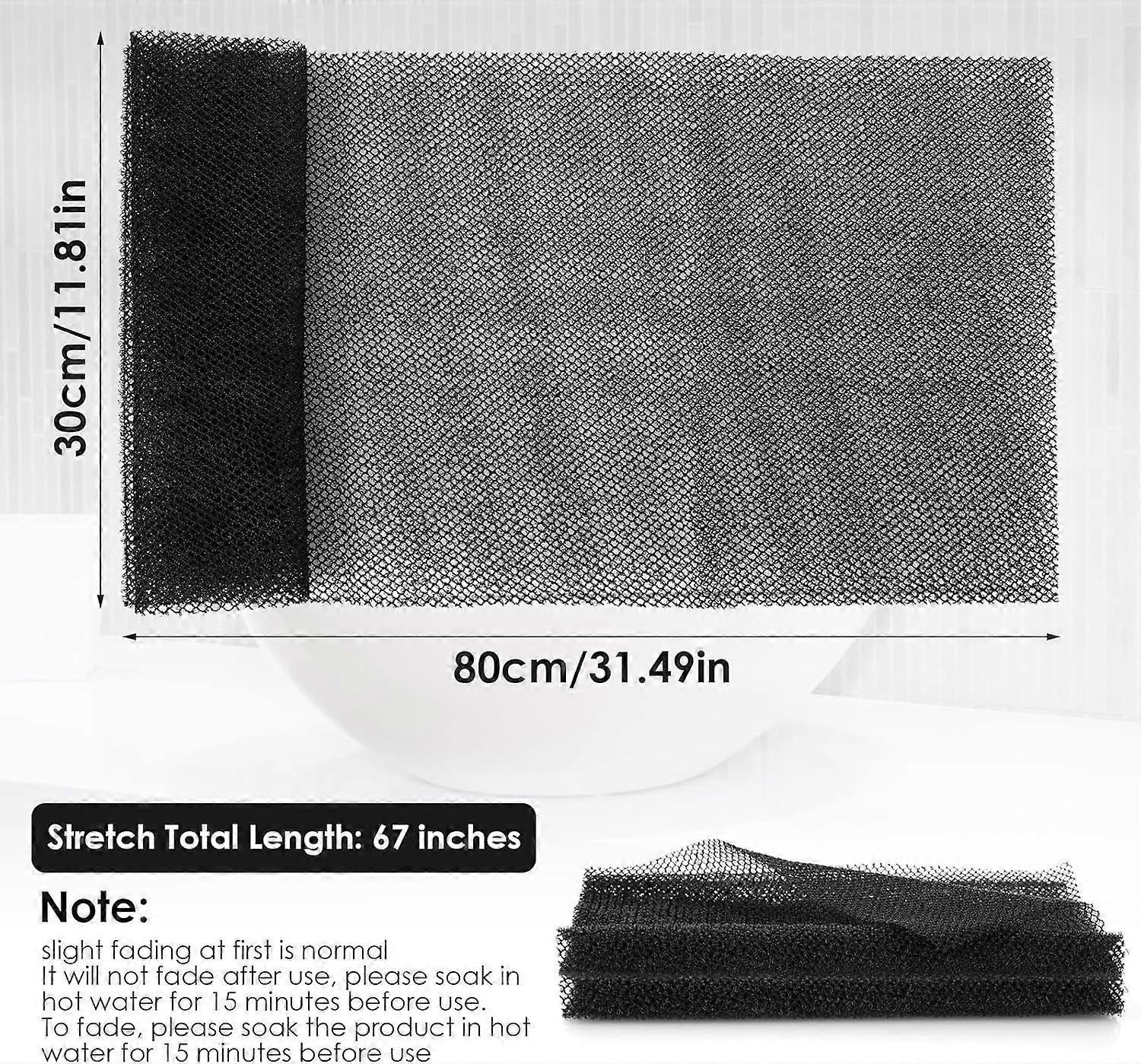 African Long Net Bath Sponge, Exfoliating Shower Body Scrubber V1263-JX-4855