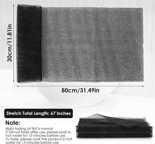 African Long Net Bath Sponge, Exfoliating Shower Body Scrubber V1263-JX-4855