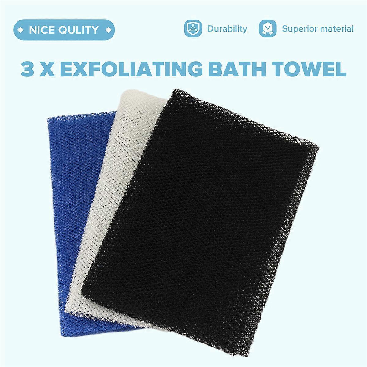 3pcs African Long Net Sponge, Exfoliating Shower Body Scrubber V1263-JX-4859