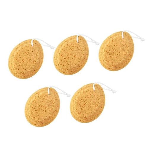 5pcs African Net Sponge, Loofah Bath Shower Body Scrubber - Brown V1263-JX-4860