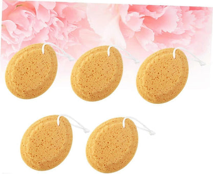 5pcs African Net Sponge, Loofah Bath Shower Body Scrubber - Brown V1263-JX-4860