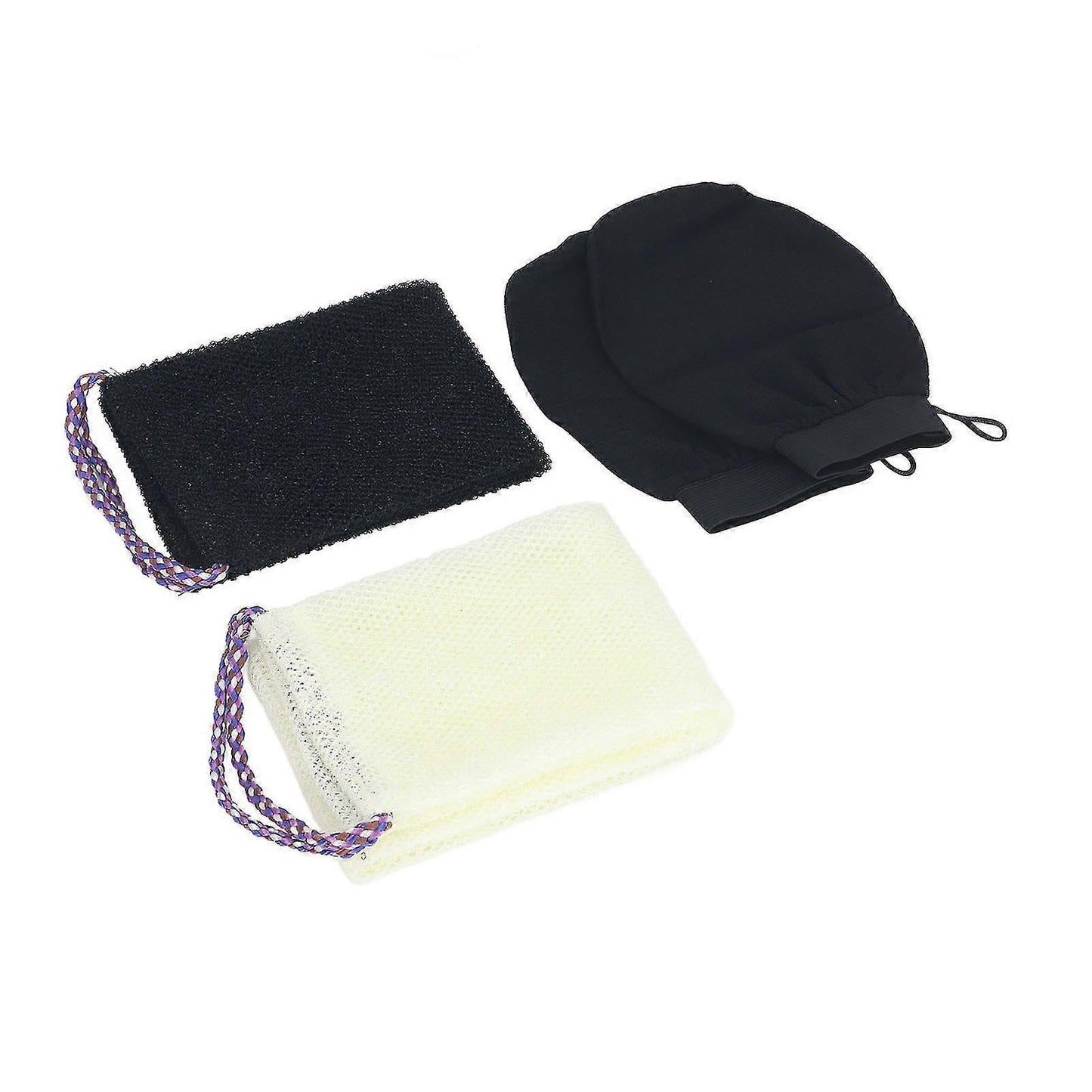 African Long Net Bath Sponge, Body Exfoliating Net with Bath Gloves V1263-JX-4863
