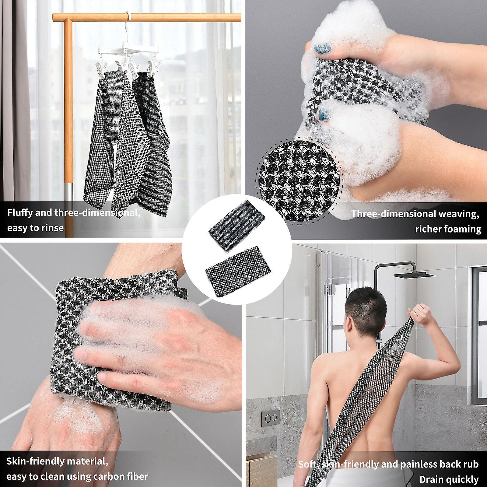 2pcs Exfoliating Washcloth Towel, Loofah Sponge, African Net Sponge V1263-JX-4866