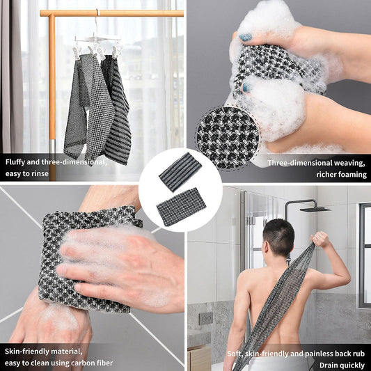 2pcs Exfoliating Washcloth Towel, Loofah Sponge, African Net Sponge V1263-JX-4866