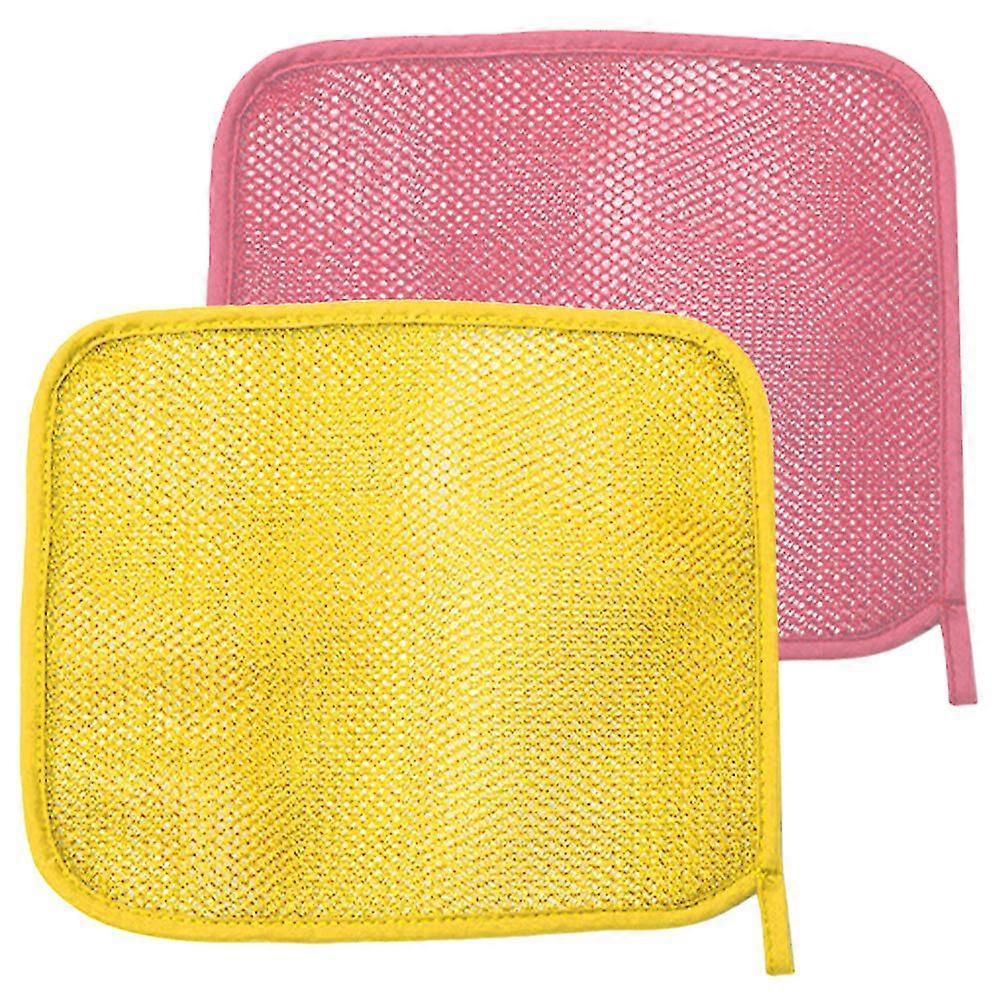 2pcs African Exfoliating Bath Net Sponge, Shower Back Scrubber V1263-JX-4867