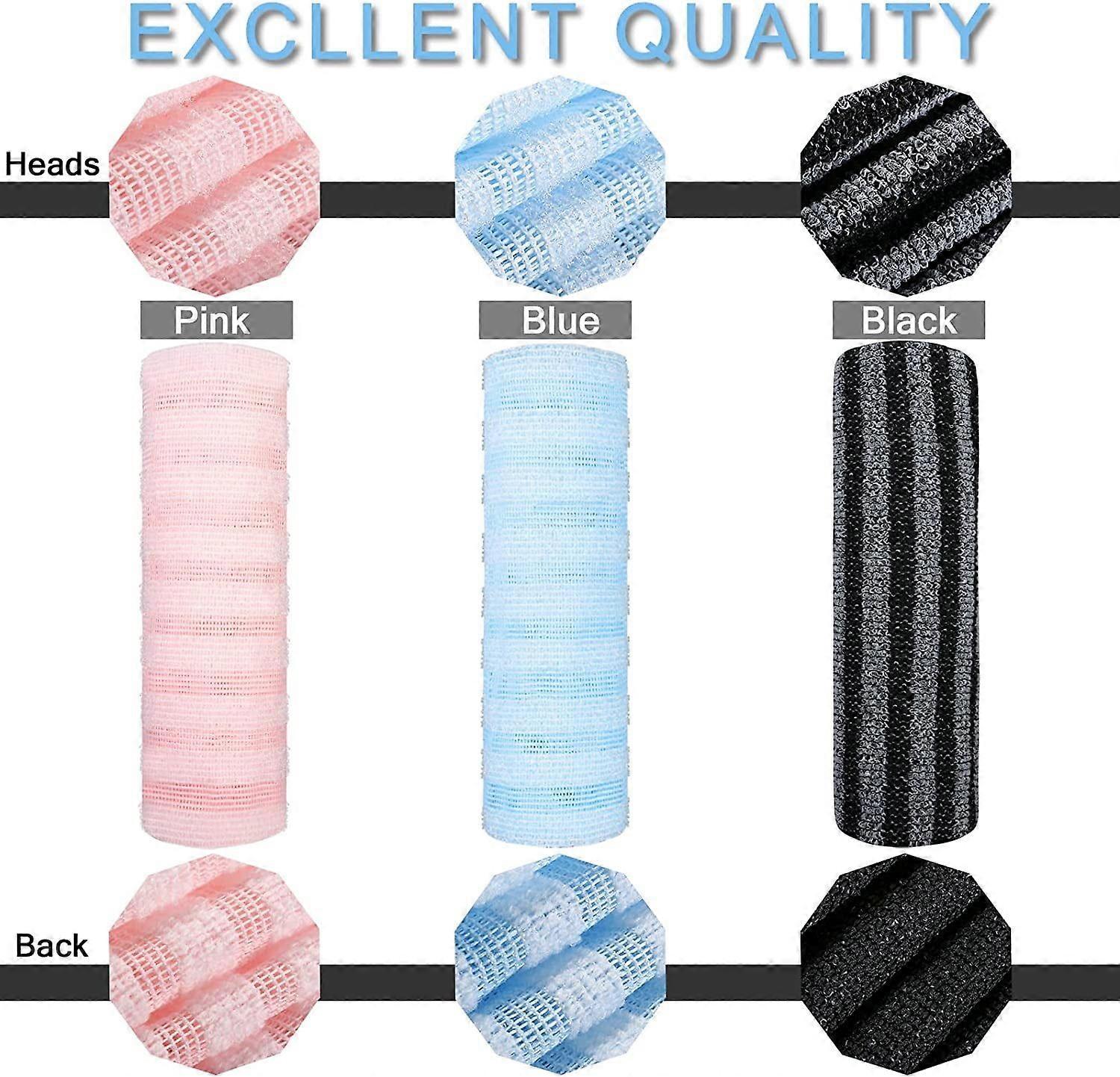 3pcs Exfoliating Washcloth Body Scrubber, African Net Sponge V1263-JX-4870