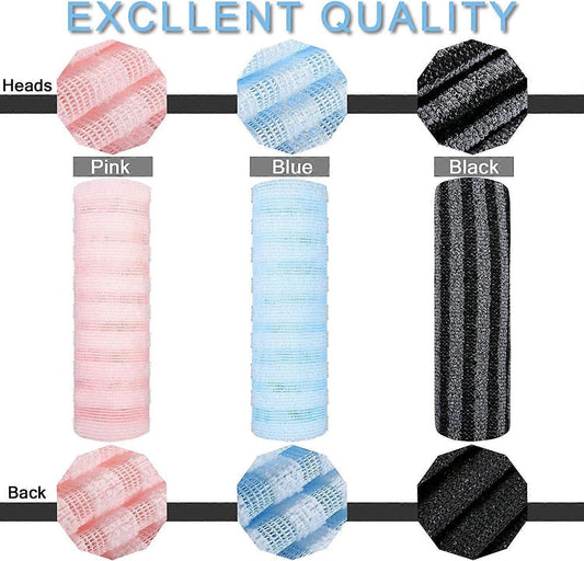 3pcs Exfoliating Washcloth Body Scrubber, African Net Sponge V1263-JX-4870