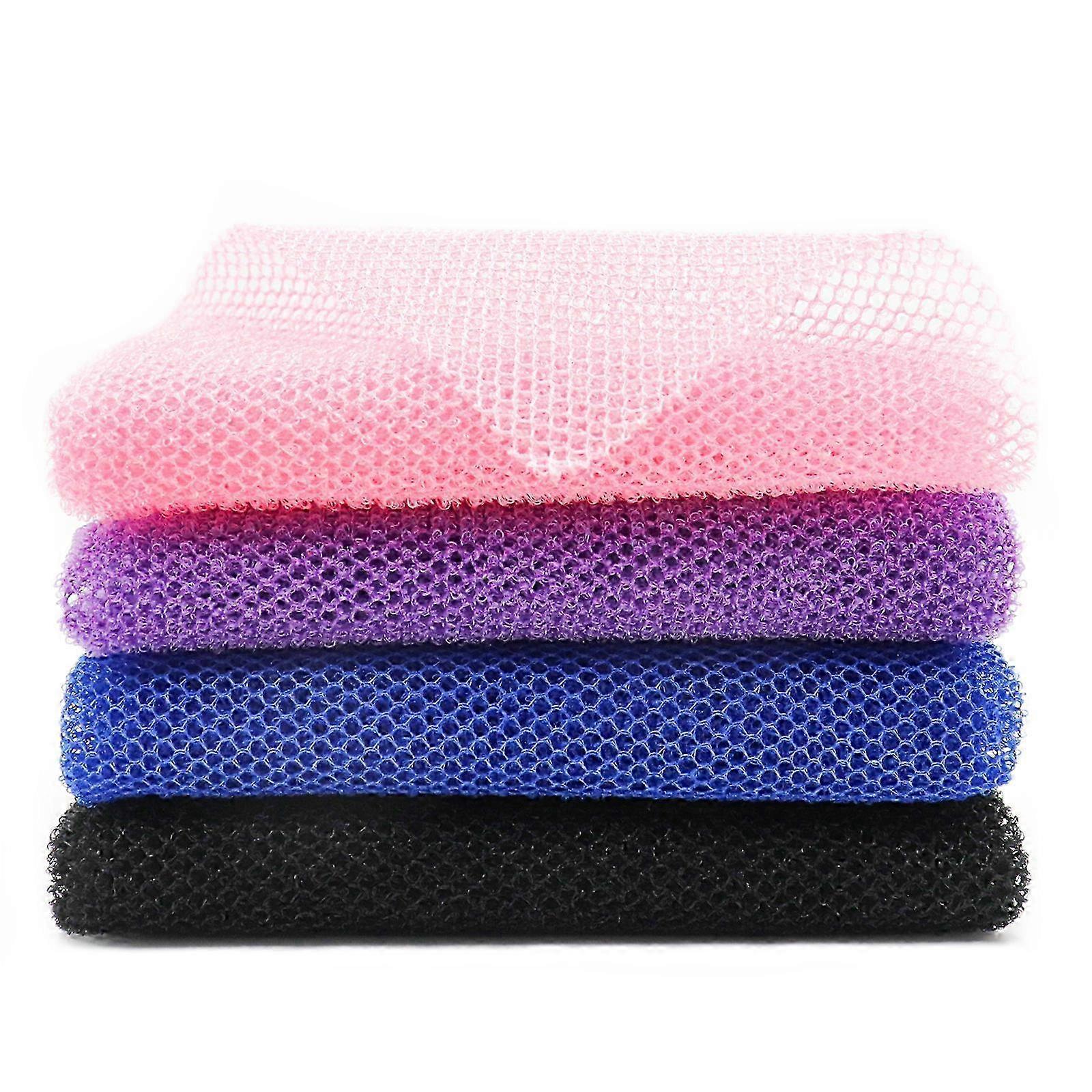 4pcs African Long Net Bath Sponge, Exfoliating Mesh Washcloth V1263-JX-4871