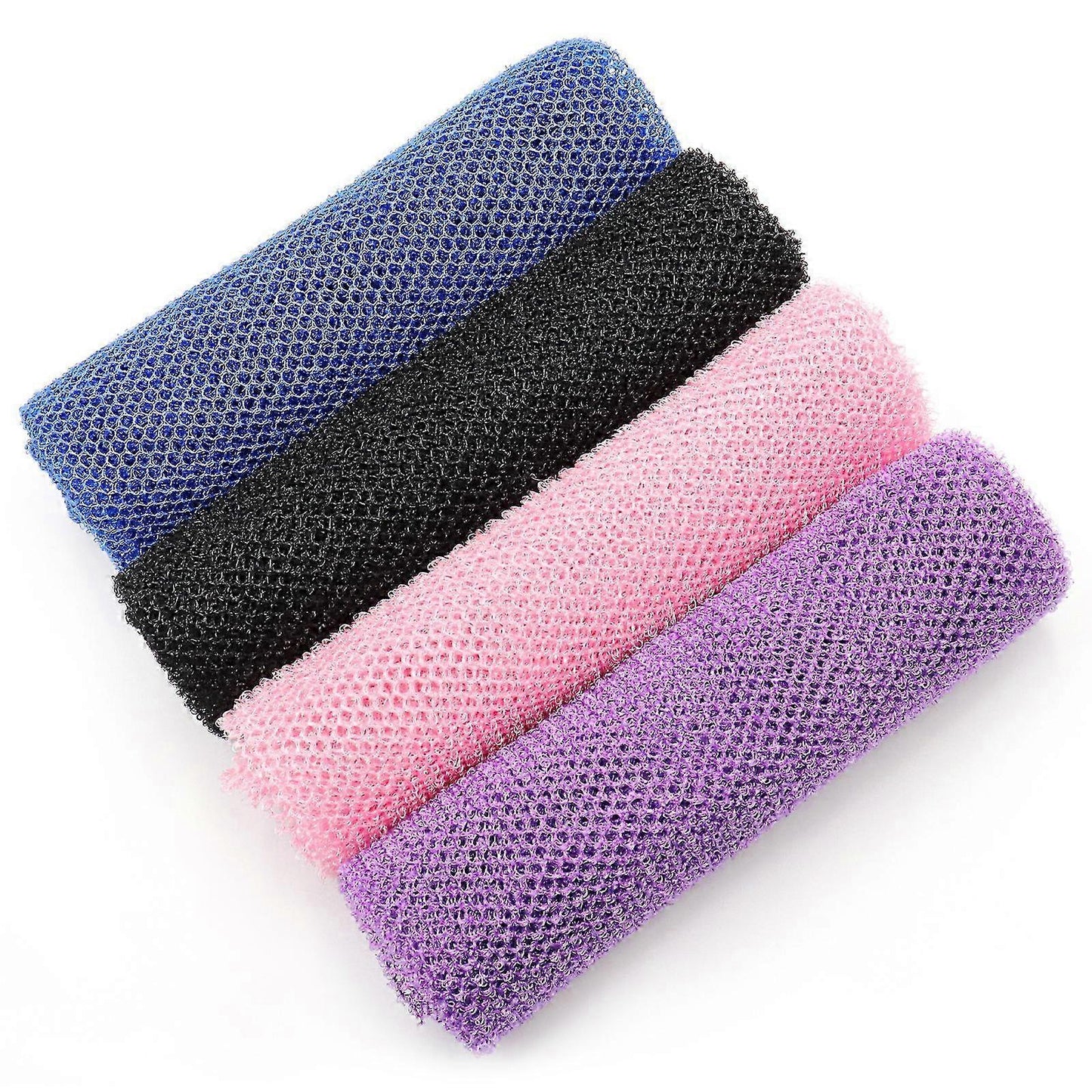 4pcs African Long Net Bath Sponge, Exfoliating Mesh Washcloth V1263-JX-4871