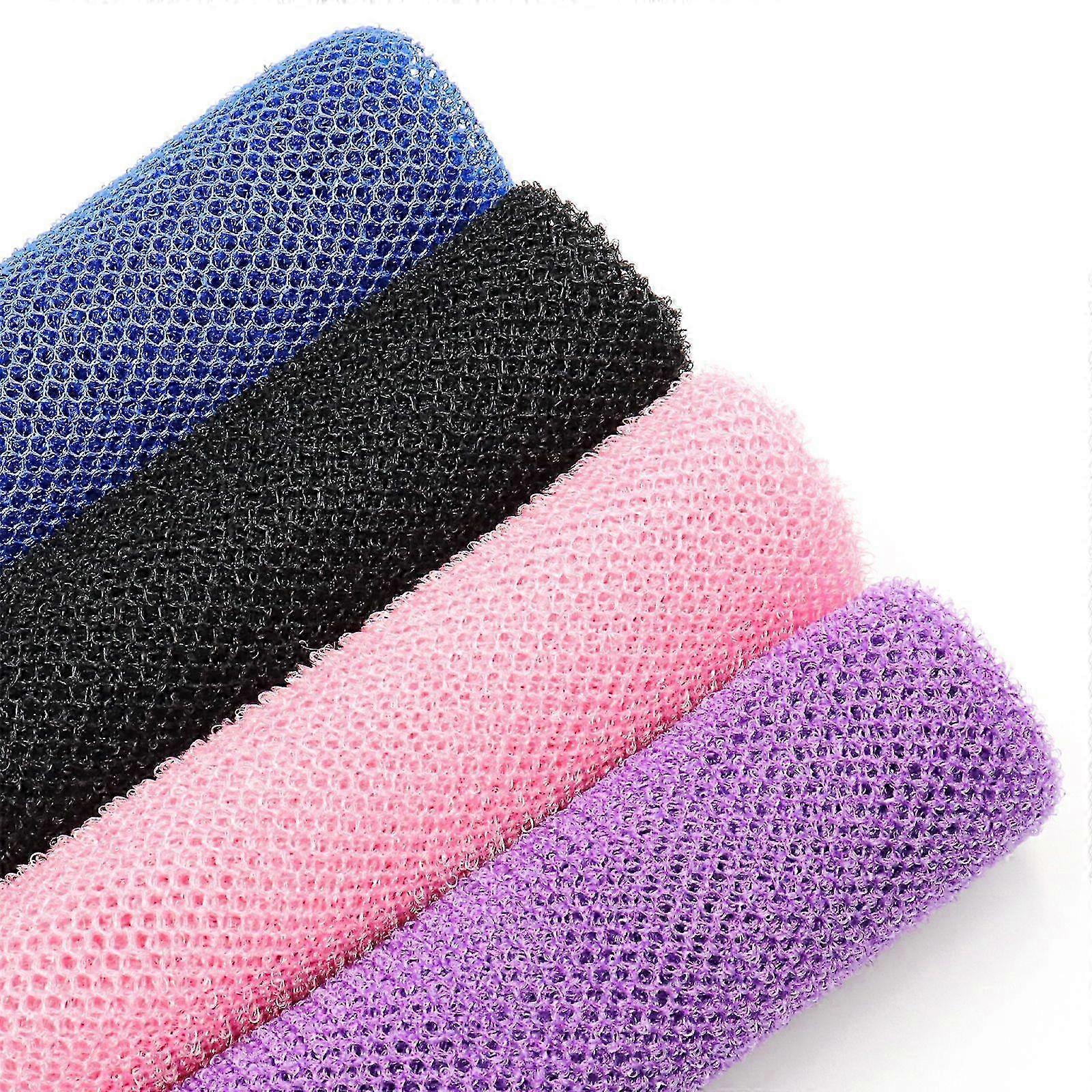 4pcs African Long Net Bath Sponge, Exfoliating Mesh Washcloth V1263-JX-4871