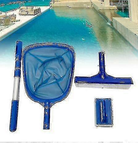 Pool Cleaning Set with Leaf Net, Sponge, Brush, Telescopic Rod V1263-JX-4872