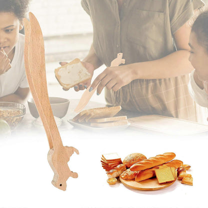 2pcs Wooden Toaster Tongs for Bread and Appetizers V1263-JX-4887