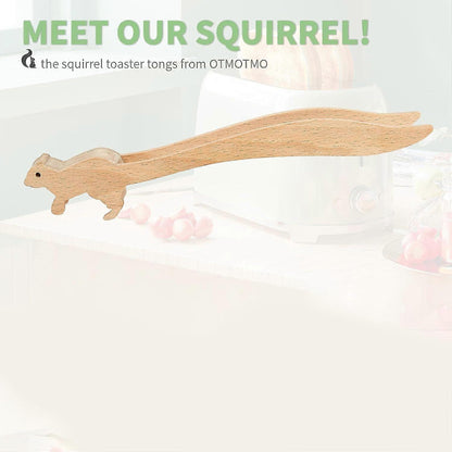 2pcs Wooden Toaster Tongs for Bread and Appetizers V1263-JX-4887
