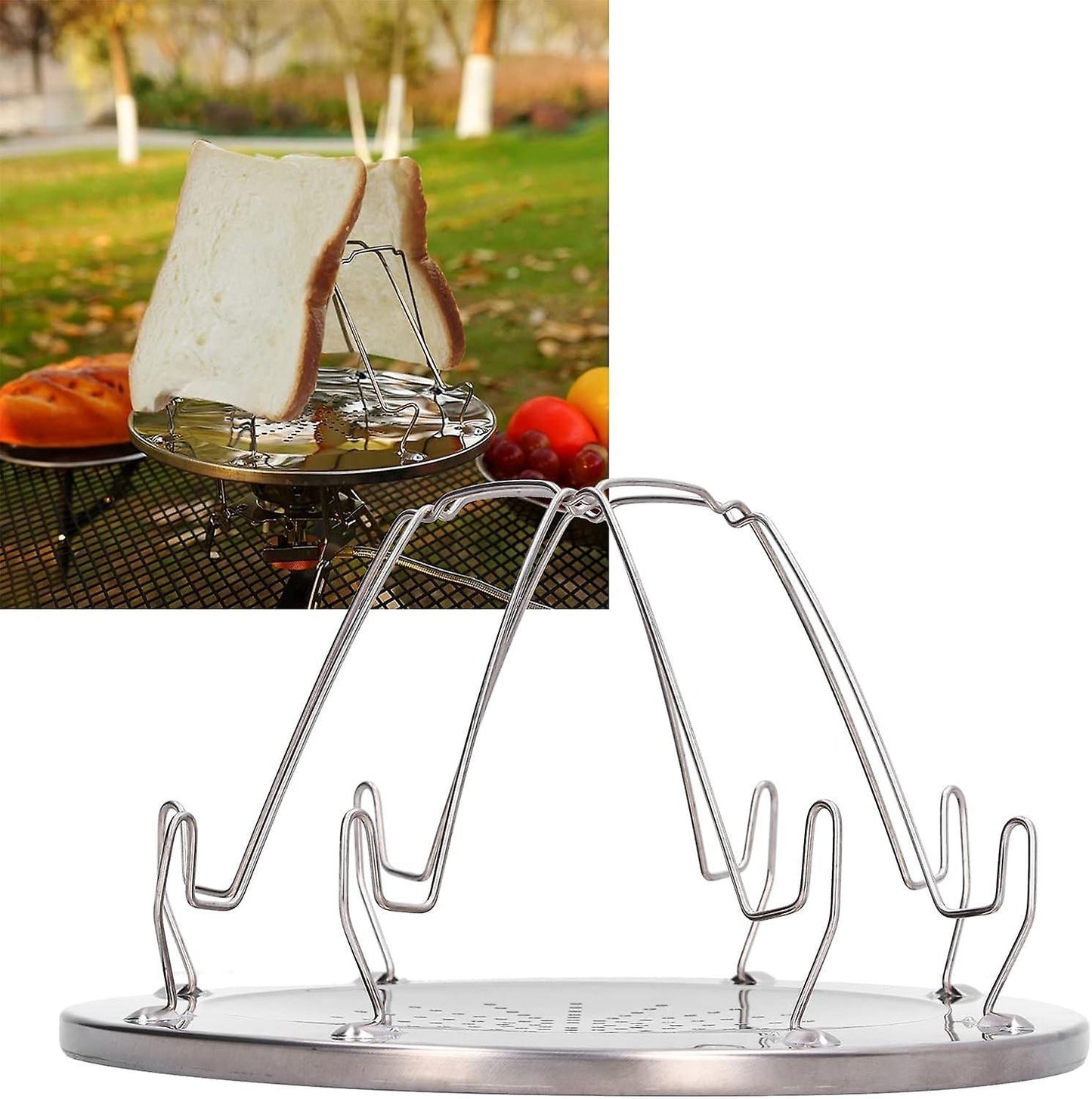 Folding Stainless Steel Camping Stove Toaster Rack V1263-JX-4888
