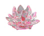 Artificial Quartz Crystal Lotus Flower Figurine Wedding Party Decor Souvenir-Pink V1263-JX-489