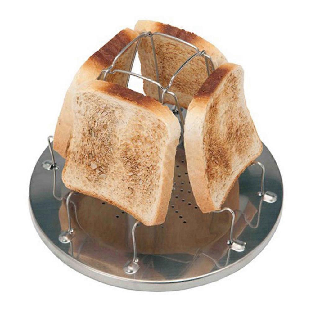 Folding Stainless Steel Camping Toaster Tray, 4 Slice V1263-JX-4891